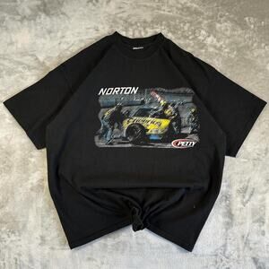 Vintage Norton Richard Petty Racing T Shirt Mens Medium Hasta La Vista Baby!